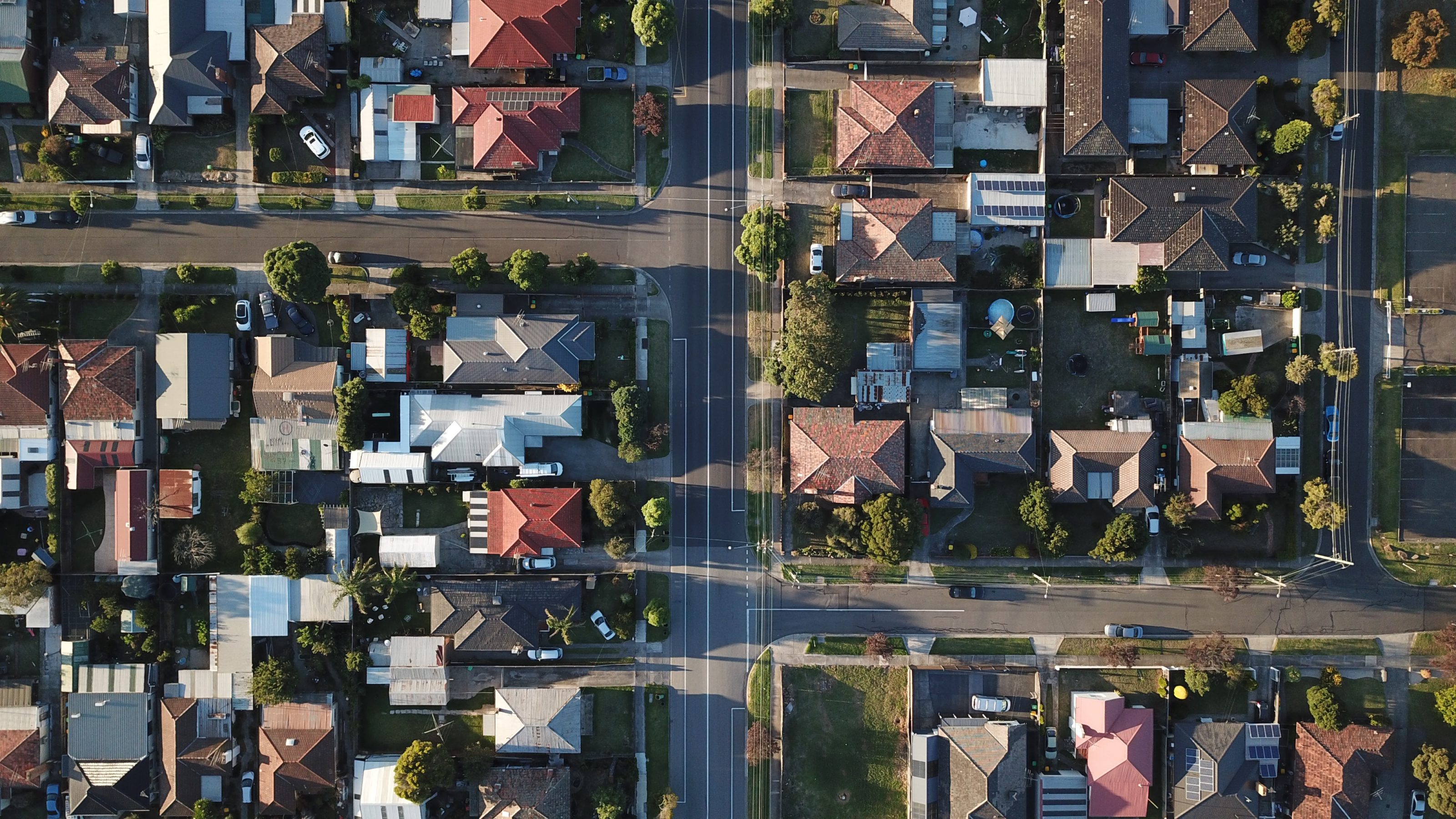 aerial of neighborhood