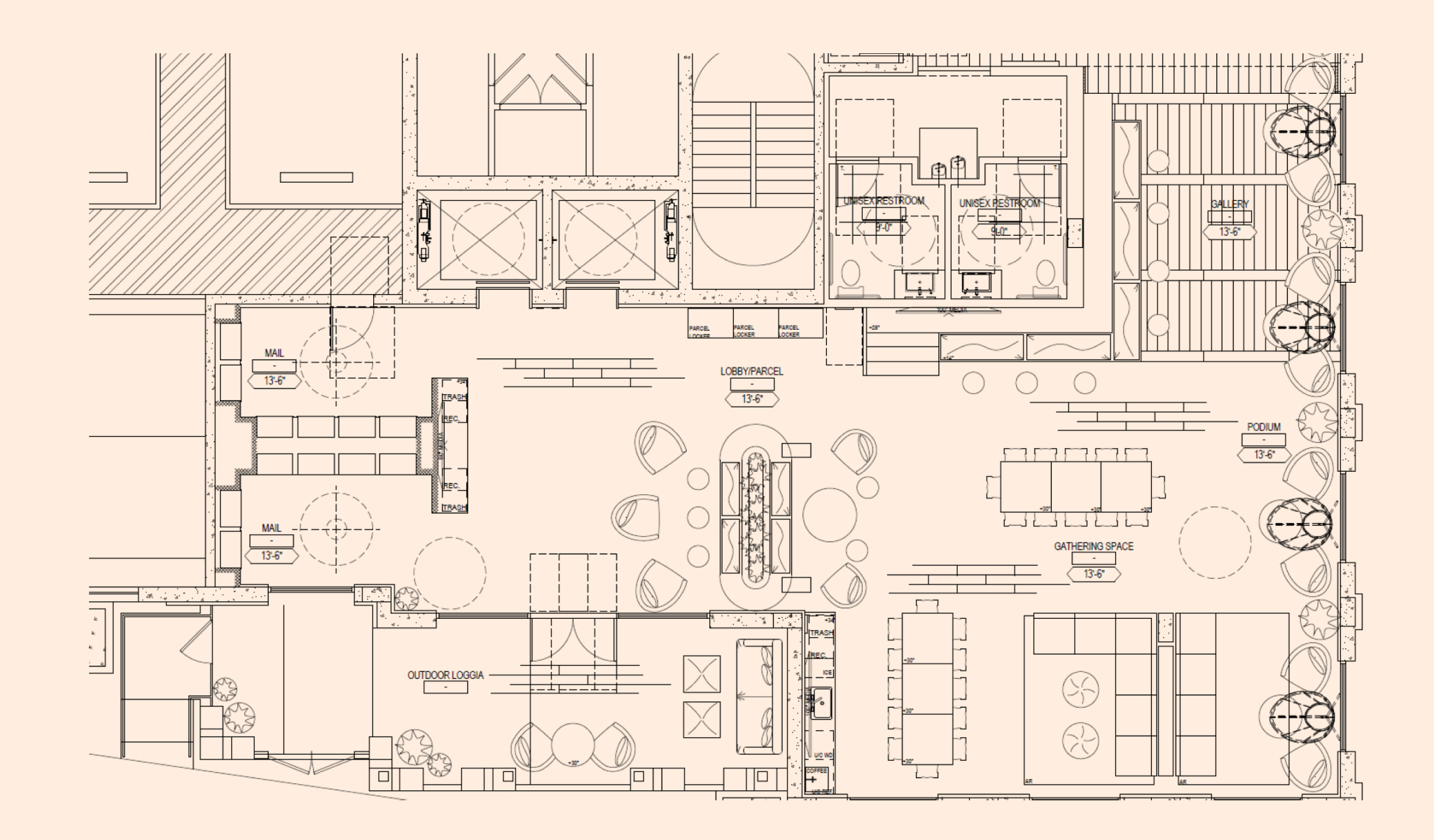 A schematic of a building.