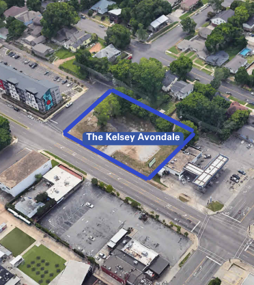 An aerial view of The Kelsey Avondale site.