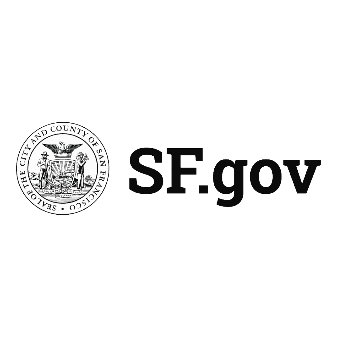 The seal of the City and County of San Francisco is pictured next to the text, “SF.gov.”