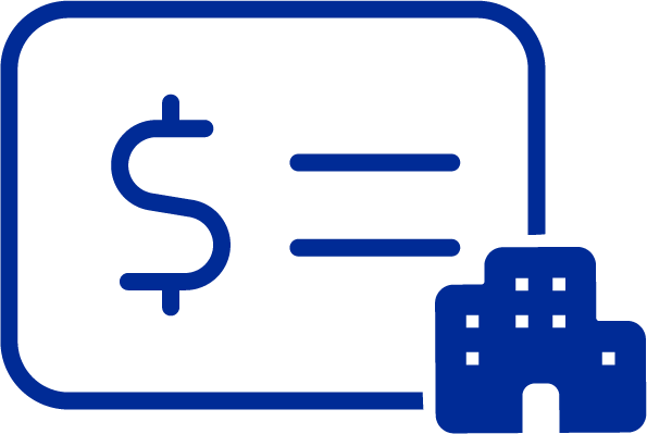 Accelerate Housing Icon with image of a dollar sign and an apartment building.
